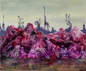 Fantasy-Landschaft in pink
